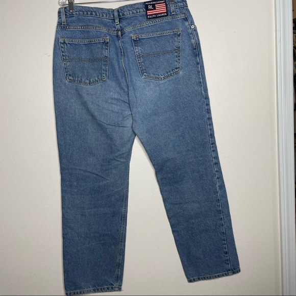 VTG Polo Ralph Lauren Banner Jeans Relaxed Leg Denim Blue Mens Sz 14x31 - Picture 4 of 7